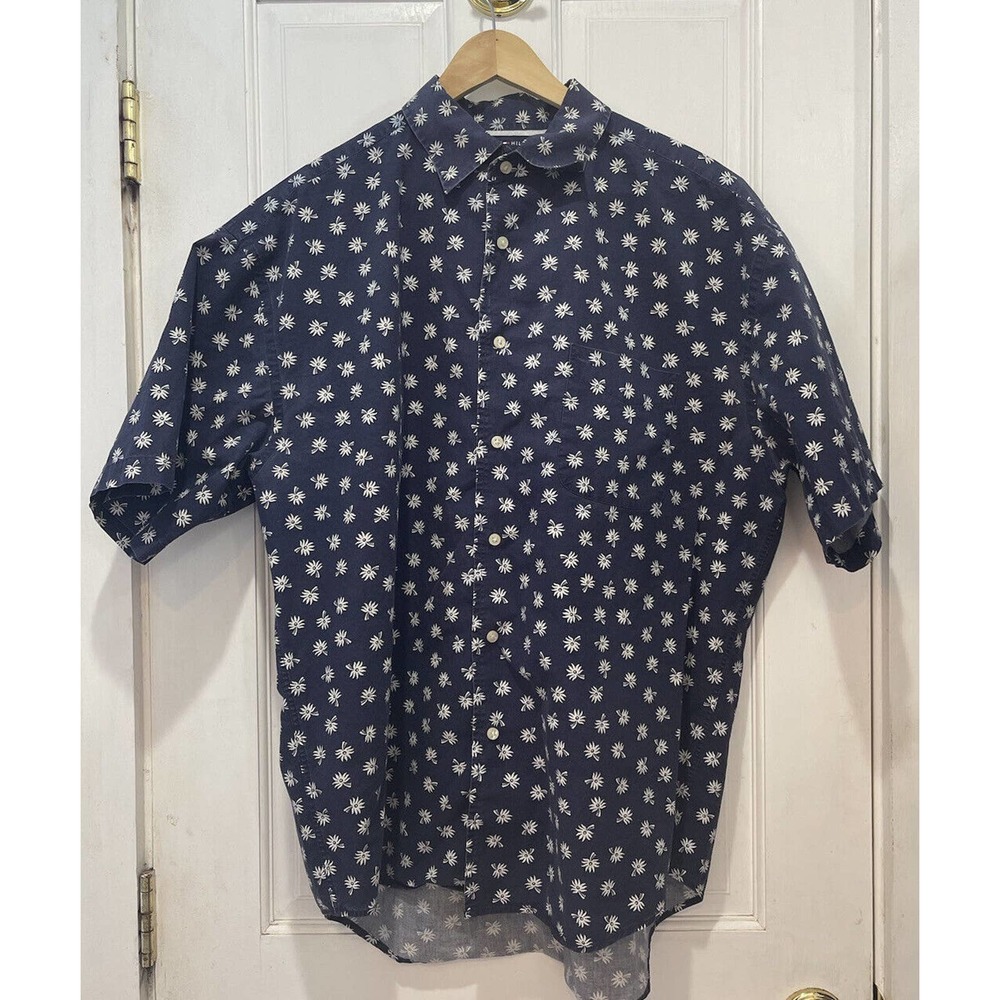 Tommy Hilfiger Blue Short Sleeve 100% Cotton Button Down Men’s Size XL